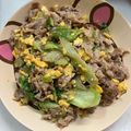 ハングル's cooksnap of when they made レタスの大量消費に！豚肉レタス卵炒め.