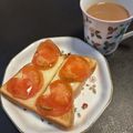 ほか弁ママ's cooksnap of when they made チーズトーストにトマト＆はちみつ.