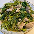yu🐓's cooksnap of when they made ご飯が進む！空心菜と豚肉の絶品炒め＊.