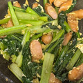 わっきー0424's cooksnap of when they made 小松菜と玉子とウインナーのオイスター炒め.