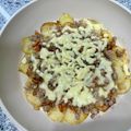 身土不二、医食同源's cooksnap of when they made じゃがいもと大豆ミートのチーズ焼き.
