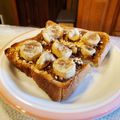 ダッフィーニーうに's cooksnap of when they made 朝食に♡黒蜜きな粉バナナトースト♡.