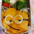 クック08GF6W☆'s cooksnap of when they made キャラ弁♡ミニオンオムライス♡.