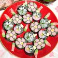 なつき☆ミ's cooksnap of when they made ひな祭りやお祝いに✿桃の飾り巻き寿司✿.