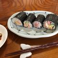 Ruriluru's cooksnap of when they made ☺カラフルでかわいい♪トロたく巻き寿司☺.