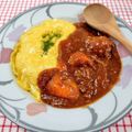在宅勤務のおじさん's cooksnap of when they made ビーフシチューリメイク☆簡単！オムライス.