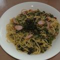 ミロ9607's cooksnap of when they made 野沢菜とベーコンの大人パスタ.