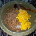 ムカルナス's cooksnap of when they made 【簡単豪華】三色丼.