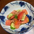 chokenneyo's cooksnap of when they made トマトとツナときゅうりのサラダ.