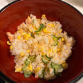 takefumi98's cooksnap of when they made シロさんの鮭と卵と胡瓜で作るちらし寿司.