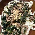 りんちゃん220's cooksnap of when they made 簡単★ほうれん草と挽肉のめんつゆうどん.