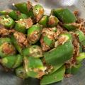 ロミみ's cooksnap of when they made オクラと梅干しの和え物.