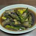 ＊＊天然水＊＊'s cooksnap of when they made 冷やしても美味しいなすとおくらの煮びたし.
