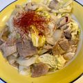 yu🐓's cooksnap of when they made 簡単☆やみつき♪豚と白菜のオイ酢ター炒め.