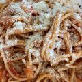 みんこ・∀・'s cooksnap of when they made ワンポットパスタ☆挽肉と蓮根のボロネーゼ.