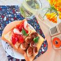 のん♪♪のん's cooksnap of when they made いちご♡クリームチーズのっけトースト.