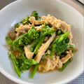 azbjbn's cooksnap of when they made フライパンで簡単★菜の花と油揚げの卵とじ.