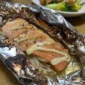 ゆいランラン's cooksnap of when they made 玉ねぎとえのきで鮭のホイルマヨ焼き✨.