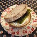 龍青空ママ's cooksnap of when they made 韓国海苔とチーズのサンドイッチ.