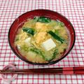 在宅勤務のおじさん's cooksnap of when they made にらと溶き卵の味噌汁.