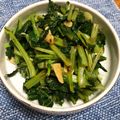 木漏れ日の台所's cooksnap of when they made 大根の葉で☆にんにくバター醤油炒め.