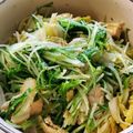 ｸﾏﾘｴ's cooksnap of when they made 水菜と白菜の胡麻酢醤油和え.