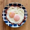 neko＊and…'s cooksnap of when they made まん真ん中のベーコンエッグ♬.