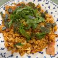 クックWQ2JNU☆'s cooksnap of when they made ご飯がパラパラ！キムチ納豆チャーハン.