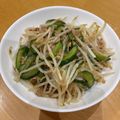 ママメイン！時々子供's cooksnap of when they made 簡単☆もやしときゅうりのツナナムル.