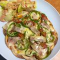okashi☻'s cooksnap of when they made フライパンで簡単♡餃子の皮で夏野菜ピザ.