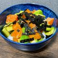 でまえかん's cooksnap of when they made サーモンアボカド丼.