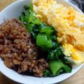ちくわ君's cooksnap of when they made 簡単♡三色丼～卵と小松菜ナムルと肉そぼろ.