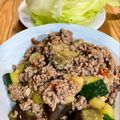 pika3's cooksnap of when they made ズッキーニとなすとひき肉のペッパー炒め.