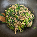 わたさな2016's cooksnap of when they made 小松菜と豚挽肉の甘辛炒め.