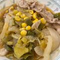 京まな's cooksnap of when they made 寒い日に♡白菜と豚バラの味噌バター鍋.