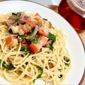 ★たおり★'s cooksnap of when they made 簡単♡トマトと生ハムの冷製パスタ.