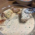 ぽぷらはっぱ's cooksnap of when they made 豚ロースのソテー＊青しそクリームソース♡.