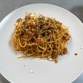 naepi20's cooksnap of when they made トマトジュースとサバ缶のパスタソース.