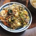 ふか谷's cooksnap of when they made ほうれん草とひき肉のビビンバ風ピリ辛炒め.