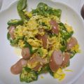 おにもつちゃん's cooksnap of when they made 簡単！美味しい♪ウインナー卵ピーマン炒め.