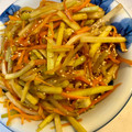 yu228's cooksnap of when they made 大根の皮☆捨てずにきんぴら❀.