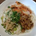 ばたみそーぱん☆'s cooksnap of when they made 1人暮らしの簡単ランチ　納豆キムチうどん.
