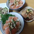 よちりん's cooksnap of when they made サーモン新玉ねぎ大葉丼.