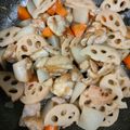 まん丸みかリン's cooksnap of when they made 15分!!鶏ももと大根蓮根甘辛炒め.