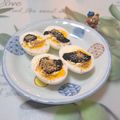 みかかめ's cooksnap of when they made 茹で卵おつまみ☆海苔佃煮とマヨすりゴマ♬.