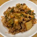 ママメイン！時々子供's cooksnap of when they made 酸っぱいキムチをまろやかに♪簡単豚キムチ.