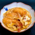 お料理ニャロメ's cooksnap of when they made 海老フライで卵とじ！海老カツ（丼）.