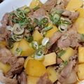 ナーちゃん's cooksnap of when they made 豚こま切れ肉とじゃがいものマヨポン炒め.