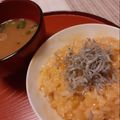 ＠ももこ's cooksnap of when they made ちりめんじゃこのたまごかけご飯.