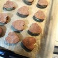 adzuki0's cooksnap of when they made バレンタイン♡チョコサンドクッキー.